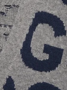 GUCCI - Cardigan In Lana Con Logo Allover