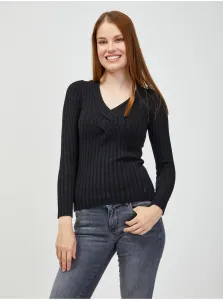 Black Women's Ribbed Sweater Guess Ines - Women #810044