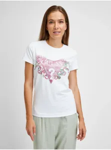 White Women T-Shirt Guess - Women #898317