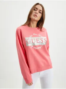 Pink Womens Sweatshirt Guess - Women