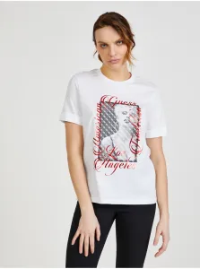 White Women's T-Shirt Guess Bellavita - Women