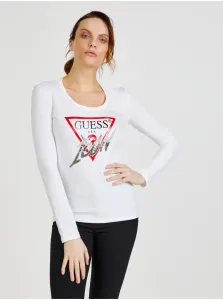 White Women's T-Shirt Guess Icon - Women #906266