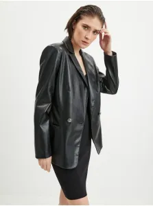 Black Leatherette Jacket Guess New Emelie - Ladies #2126987
