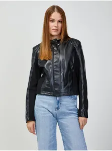 Black Women's Leatherette Jacket Guess New Fiammetta - Women #99921