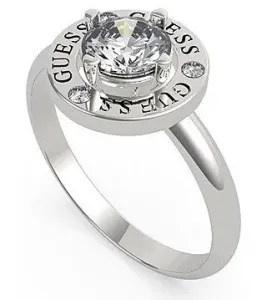 Guess Elegante anello in acciaio con cristallo UBR20046 56 mm
