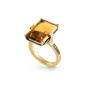 Guess Elegante anello placcato oro JUBR01235JWAGTZ 58 mm