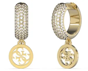 Guess Eleganti orecchini a cerchio placcati in oro Crazy Earrings JUBE03301JWYGT/U