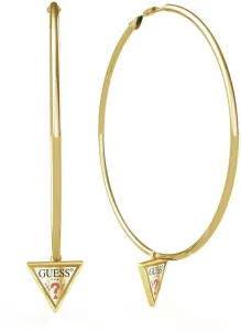 Guess Eleganti orecchini a cerchio placcati in oro UBE79061 3 cm