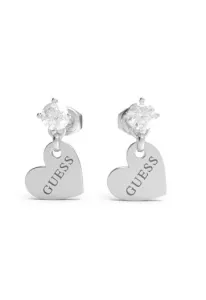 Guess Romantici orecchini in acciaio con pendenti Heart to Heart JUBE01083JWRHT / U