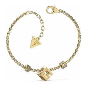 Guess Splendido braccialetto placcato in oro G Cube JUBB03085JWYG S: 14 -18 cm