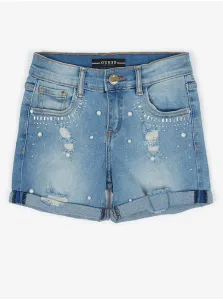 Light Blue Girly Denim Shorts Guess - Girls #904229