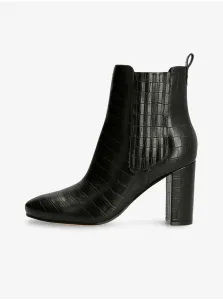 Black Womens Patterned Heeled Ankle Boots Guess - Women #86909