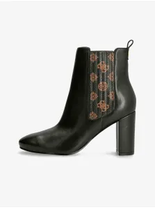 Brown and Black Women's Leather Ankle Boots Guess - Women #86854