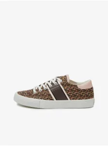Brown Womens Patterned Sneakers Guess Ester - Women #898360