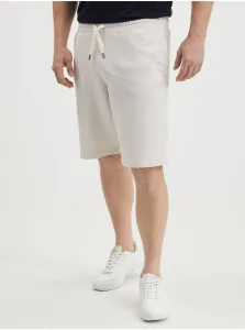 White Mens Sweatpants Shorts Guess Clovis - Men #2249276