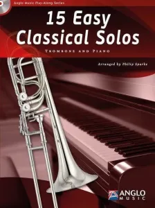 Hal Leonard 15 Easy Classical Solos Trombone and Piano Spartito