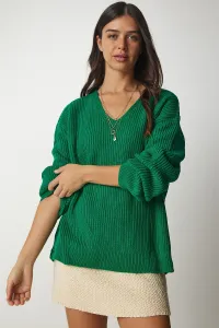 Happiness İstanbul Sweater - Green - Oversize