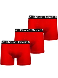 Stylish men's boxers 0953 3pcs - red,