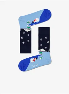 Blue socks with winter theme Happy Socks - unisex