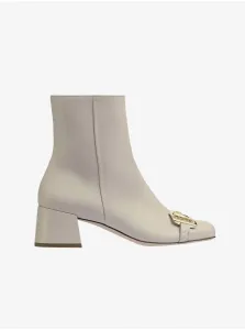 Beige women's leather ankle boots Högl Sophie - Women #2973623