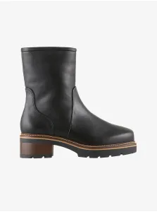Black Leather Ankle Boots Högl Force - Women #1447496