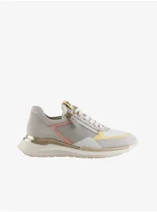 Light Grey Högl Future Women's Leather Sneakers - Womens #1295827