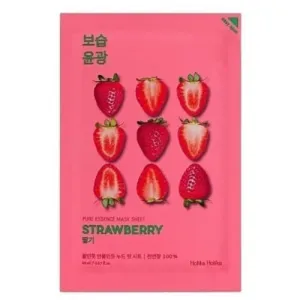 Holika Holika Maschera in tessuto rinfrescante agli estratti di fragola Strawberry (Pure Essence Mask Sheet) 20 ml