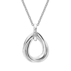 Hot Diamonds Collana in argento con diamanti Trio Teardrop DP779 (catena, pendente)