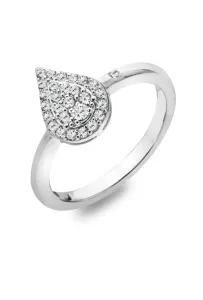 Hot Diamonds Elegante anello in argento con diamante e topazi Glimmer DR255 60 mm