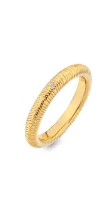 Hot Diamonds Elegante anello placcato oro con diamante Jac Jossa Hope DR230 51 mm