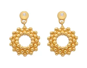 Hot Diamonds Eleganti orecchini placcati in oro con diamanti Jac Jossa Soul DE784