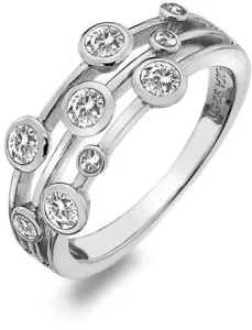 Hot Diamonds Lussuoso anello in argento con topazio e diamante Willow DR207 60 mm