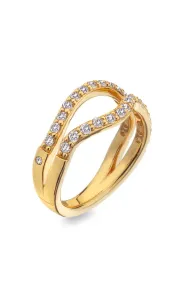 Hot Diamonds Lussuoso anello placcato oro con diamante e topazio Jac Jossa Soul DR223 55 mm