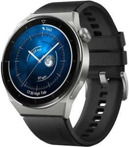 Huawei Watch GT 3 Pro 46mm con corpo in titanio e cinturino sportivo nero