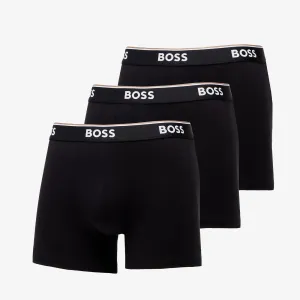 Hugo Boss Stretch-Cotton Boxer Briefs With Logos 3-Pack Black #252016