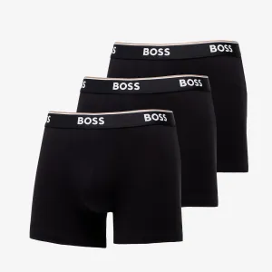 Hugo Boss Stretch-Cotton Boxer Briefs With Logos 3-Pack Black #252018