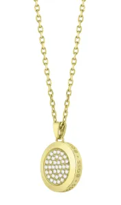 Hugo Boss Abbagliante collana placcata in oro con cristalli Medallion 1580300