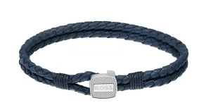 Hugo Boss Elegante bracciale in pelle blu 1580293