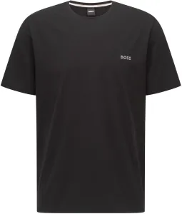 Hugo Boss Stretch-Cotton Regular-Fit Contrast Logo T-Shirt Black