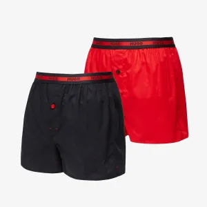 Hugo Boss Logo-Waistband Boxer Shorts 2-Pack Black/ Red #2626965