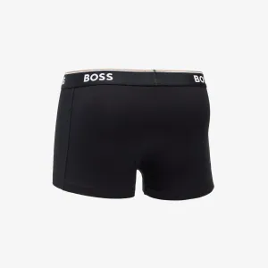 Hugo Boss Stretch-Cotton Trunks With Logo Waistbands 3-Pack Black #251836