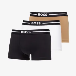 Hugo Boss Stretch-Cotton Trunks With Logo Waistbands 3-Pack Multi #252037