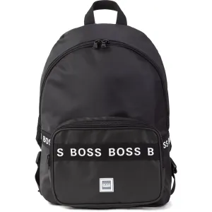 Hugo Boss Boys Black Logo Backpack (38cm) - One Size BLACK