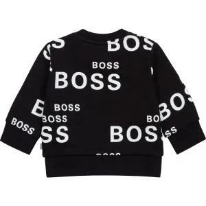 Hugo Boss Baby Boys Black Sweat Top - 3M BLACK