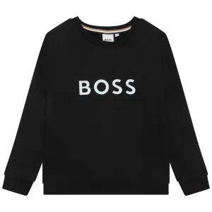 Hugo Boss Boys Embossed Logo Sweater Navy - 12Y NAVY