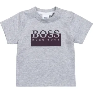 Hugo Boss Baby Boys Grey Logo T-Shirt - 3M GREY