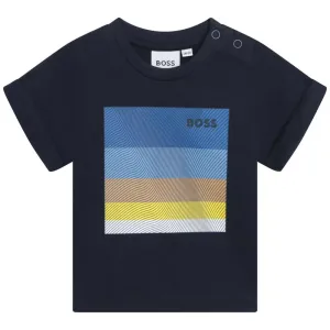 Hugo Boss Baby Boys Logo T-shirt navy - 12M NAVY