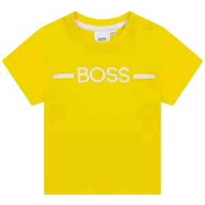 Hugo Boss Baby Boys Logo T-shirt Yellow - 3M YELLOW