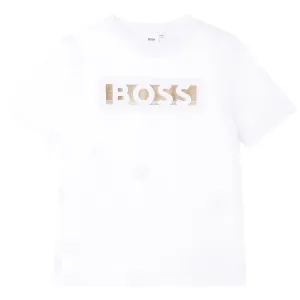 Hugo Boss Boys Logo T-shirt White - 14Y WHITE