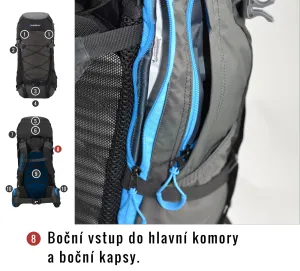 Backpack HUSKY Ultralight Ribon 60l blue